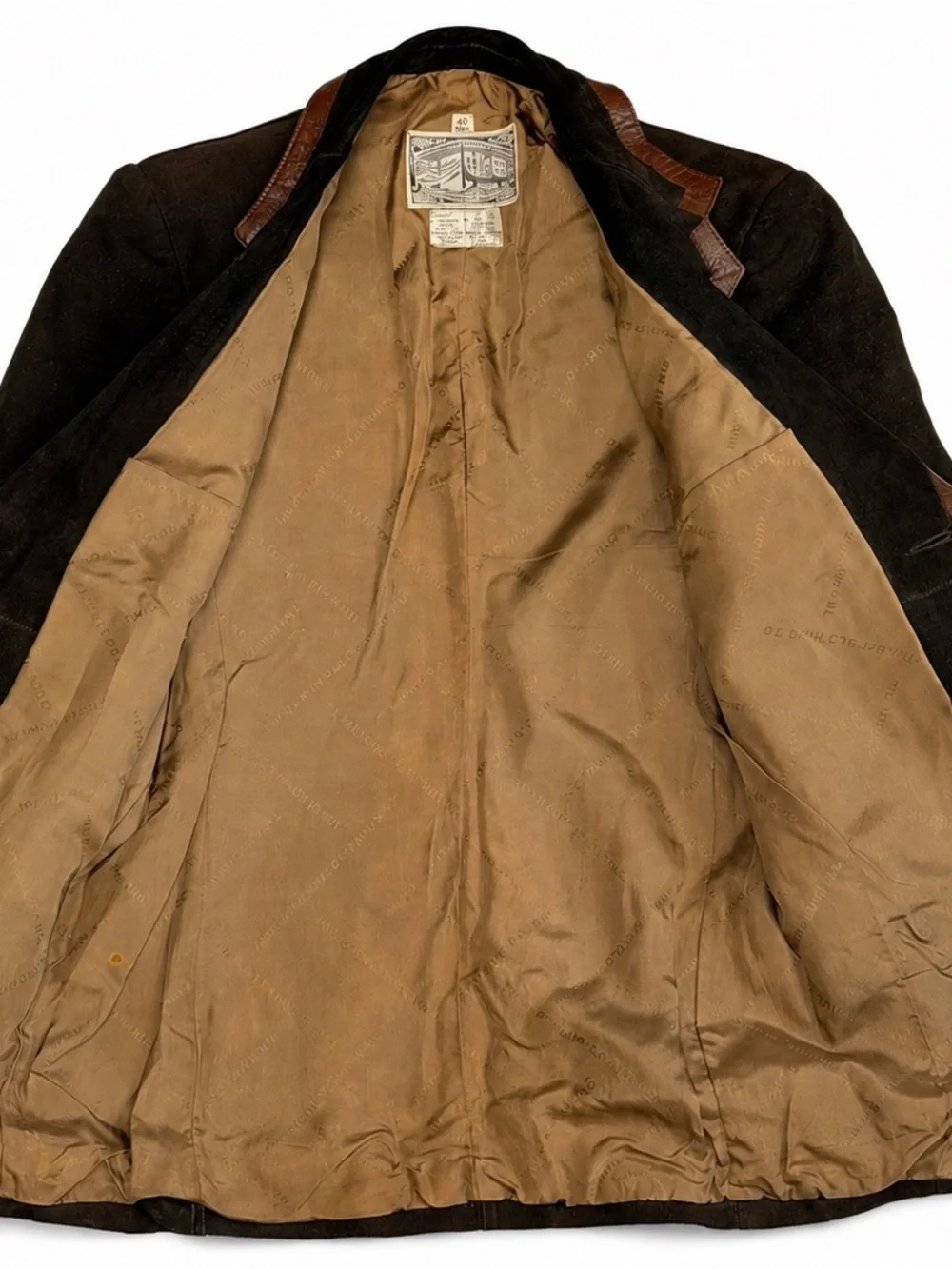 Vintage 70s The Hardware Clothing Co England Brown Suede Leather Western Jacket